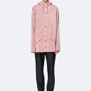 RAINS pink rain jacket (xs/s)